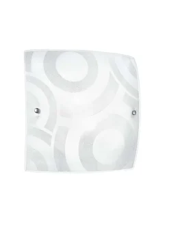 Bissolo Casa Plafoniere<PLAFONIERA MIRÒ BIANCA GRANIGLIATA 30X30M - 2XE27 MAX 60W: vendita online PLAFONIERA MIRÒ BIANCA GRANIGLIATA 30X30M - 2XE27 MAX 60W in offerta