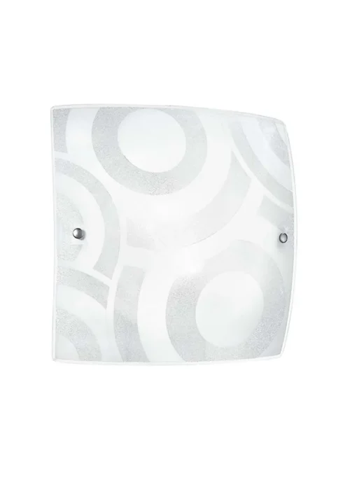 Bissolo Casa Plafoniere<PLAFONIERA MIRÒ BIANCA GRANIGLIATA 30X30M - 2XE27 MAX 60W: vendita online PLAFONIERA MIRÒ BIANCA GRANIGLIATA 30X30M - 2XE27 MAX 60W in offerta