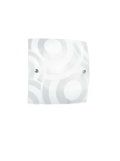 Bissolo Casa Plafoniere<PLAFONIERA MIRO' BIANCA GRANIGLIATA 40X40CM - 3XE27 MAX 60W: vendita online PLAFONIERA MIRO' BIANCA GRANIGLIATA 40X40CM - 3XE27 MAX 60W in offerta