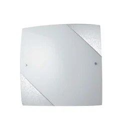 Bissolo Casa Plafoniere<PLAFONIERA PARIS SILVER 30X30CM - 2XE27 MAX 60W: vendita online PLAFONIERA PARIS SILVER 30X30CM - 2XE27 MAX 60W in offerta