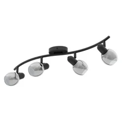 Bissolo Casa Plafoniere<PLAFONIERA POLLICA NERA 64CM - 4XE14 MAX 28W: vendita online PLAFONIERA POLLICA NERA 64CM - 4XE14 MAX 28W in offerta