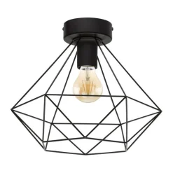 Bissolo Casa Plafoniere<PLAFONIERA TARBES NERA D32,5XH27,5CM - 1X60W E27: vendita online PLAFONIERA TARBES NERA D32,5XH27,5CM - 1X60W E27 in offerta
