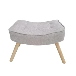 Bissolo Casa Poltrone<POLTRONA CON POUF FIORELLA IN TESSUTO TORTORA: vendita online POLTRONA CON POUF FIORELLA IN TESSUTO TORTORA in offerta