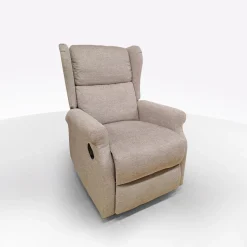 Bissolo Casa Poltrone Relax<POLTRONA CON RELAX MANUALE IN TESSUTO BEIGE: vendita online POLTRONA CON RELAX MANUALE IN TESSUTO BEIGE in offerta