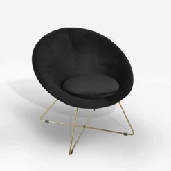 Bissolo Casa Poltrone<POLTRONA EVAN IN VELLUTO NERO : vendita online POLTRONA EVAN IN VELLUTO NERO in offerta