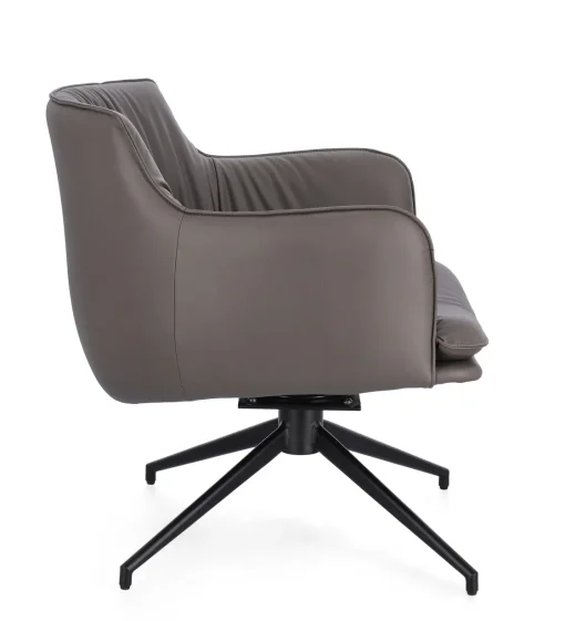 Bissolo Casa Poltrone<POLTRONA GIREVOLE VERMONT IN ECOPELLE TORTORA: vendita online POLTRONA GIREVOLE VERMONT IN ECOPELLE TORTORA in offerta