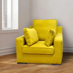 Bissolo Casa Poltrone<POLTRONA HELEN IN TESSUTO GIALLO: vendita online POLTRONA HELEN IN TESSUTO GIALLO in offerta