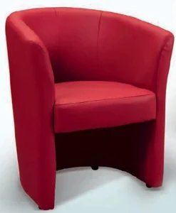 Bissolo Casa Poltrone<Poltrona in Ecopelle Moderna: Modello Belize Poltrona Rossa