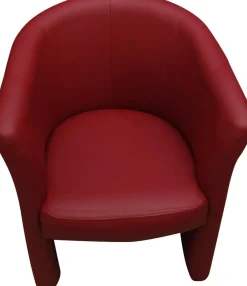 Bissolo Casa Poltrone<Poltrona in Ecopelle Moderna: Modello Belize Poltrona Rossa