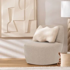 Bissolo Casa Poltrone<POLTRONA LEONE IN TESSUTO BEIGE: vendita online POLTRONA LEONE IN TESSUTO BEIGE in offerta