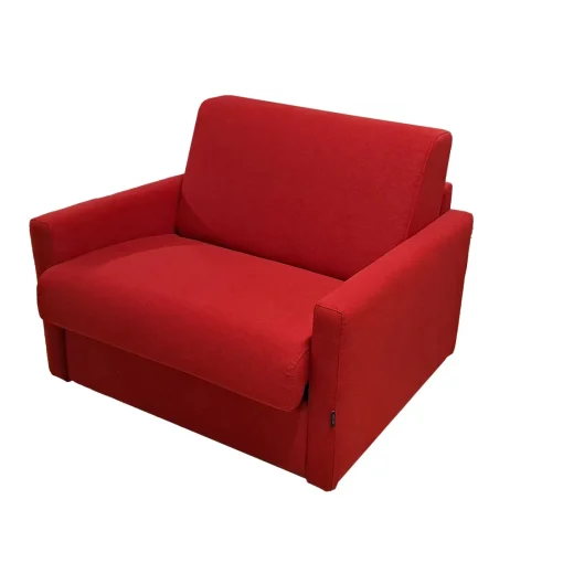 Bissolo Casa Divani Letto<POLTRONA LETTO MOD. MADRID CON RETE ELETTROSALDATA IN TESSUTO ROSSO: vendita online POLTRONA LETTO MOD. MADRID CON RETE ELETTROSALDATA IN TESSUTO ROSSO in offerta