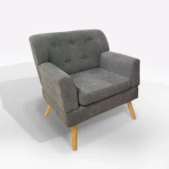 Bissolo Casa Poltrone<POLTRONA RAMONA IN TESSUTO GRIGIO: vendita online POLTRONA RAMONA IN TESSUTO GRIGIO in offerta