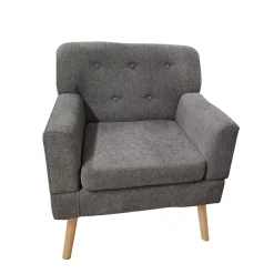 Bissolo Casa Poltrone<POLTRONA RAMONA IN TESSUTO GRIGIO: vendita online POLTRONA RAMONA IN TESSUTO GRIGIO in offerta