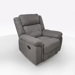 Bissolo Casa Poltrone Relax<POLTRONA RELAX MANUALE IN TESSUTO GRIGIO: vendita online POLTRONA RELAX MANUALE IN TESSUTO GRIGIO in offerta
