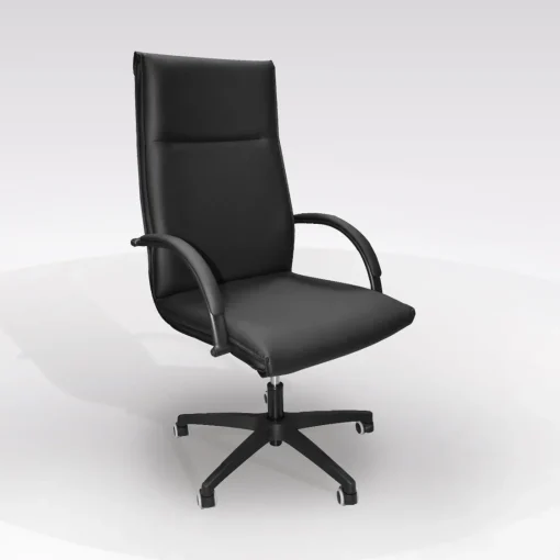Bissolo Casa Sedie Ufficio|Sedie Da Ufficio<POLTRONA UFFICIO CROMA H IN ECOPELLE NERA: vendita online POLTRONA UFFICIO CROMA H IN ECOPELLE NERA in offerta