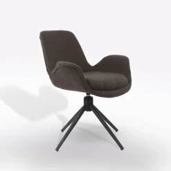 Bissolo Casa Poltrone<POLTRONCINA GIREVOLE NERA IN TESSUTO CAFFE': vendita online POLTRONCINA GIREVOLE NERA IN TESSUTO CAFFE' in offerta