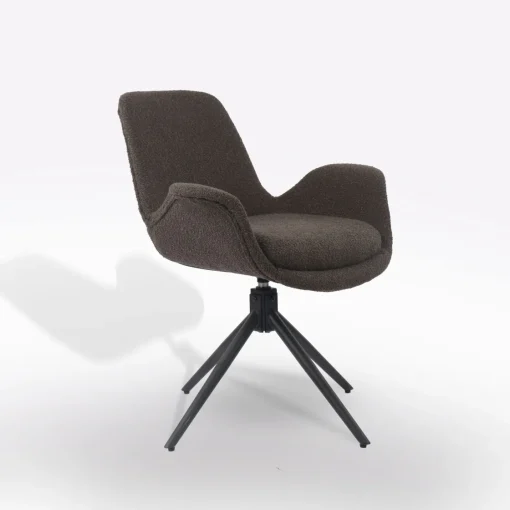 Bissolo Casa Poltrone<POLTRONCINA GIREVOLE NERA IN TESSUTO CAFFE': vendita online POLTRONCINA GIREVOLE NERA IN TESSUTO CAFFE' in offerta