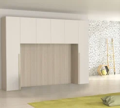 Bissolo Casa Armadi A Ponte<Ponte Maxi in Olmo con Frontali Bianco: Modello Loft