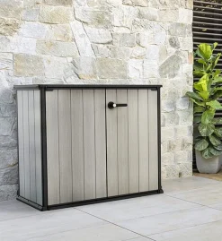 Bissolo Casa Mobili In Resina E Ferro|Mobili In Resina E Ferro<PORTA ATTREZZI PATIO-STORE 139,5X77 H 120CM GRIGIO : vendita online PORTA ATTREZZI PATIO-STORE 139,5X77 H 120CM GRIGIO in offerta
