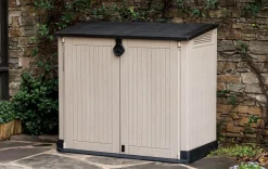 Bissolo Casa Mobili In Resina E Ferro|Mobili In Resina E Ferro<PORTA ATTREZZI STORE-IT-OUT MIDI CM 132X71,5 H.113,5 BEIGE/MARRONE: vendita online PORTA ATTREZZI STORE-IT-OUT MIDI CM 132X71,5 H.113,5 BEIGE/MARRONE in offerta