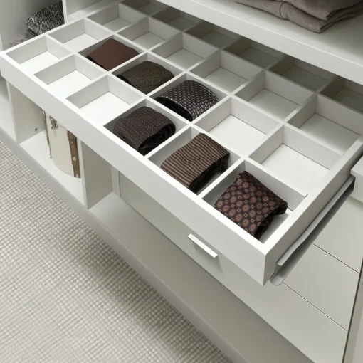 Bissolo Casa Accessori Armadi<PORTA CRAVATTE ESTRAIBILE CM87,2 GRIGIO PERLA