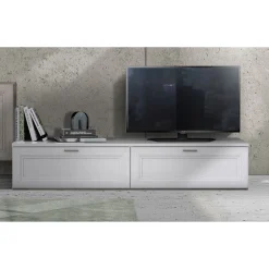 Bissolo Casa Porta Tv In Arte Povera|Porta Tv<PORTA TV MOD. FOSTER BIANCO FRASSINATO in vendita online