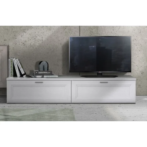 Bissolo Casa Porta Tv In Arte Povera|Porta Tv<PORTA TV MOD. FOSTER BIANCO FRASSINATO in vendita online