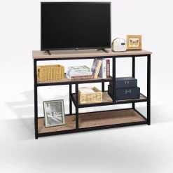 Bissolo Casa Porta Tv|Porta Tv<PORTA TV ROVERE NODATO E METALLO NERO in vendita online