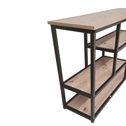 Bissolo Casa Porta Tv|Porta Tv<PORTA TV ROVERE NODATO E METALLO NERO in vendita online