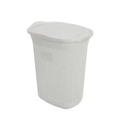 Bissolo Casa Cesti, Cestini E Portabiancheria Portabiancheria<Portabiancheria in plastica bianco: modello Violet