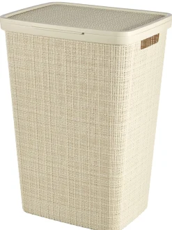 Bissolo Casa Cesti, Cestini E Portabiancheria Portabiancheria<PORTABIANCHERIA IN PLASTICA RICICLATA MOD. JUTE 43X34 H. 60CM 58LT BIANCO: vendita online PORTABIANCHERIA IN PLASTICA RICICLATA MOD. JUTE 43X34 H. 60CM 58LT BIANCO in offerta