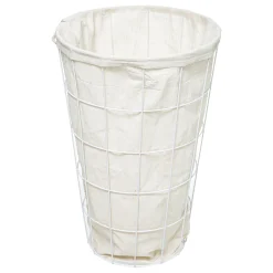 Bissolo Casa Cesti, Cestini E Portabiancheria Portabiancheria<PORTABIANCHERIA METALLO BIANCO CON FODERA E COPERCHIO 42LT 38,5X38,5X57CM: vendita online PORTABIANCHERIA METALLO BIANCO CON FODERA E COPERCHIO 42LT 38,5X38,5X57CM in offerta