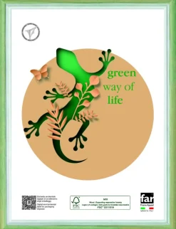 Bissolo Casa Porta Foto E Cornici Porta Foto<PORTAFOTO BATIK IN LEGNO E CRILEX VERDE 13X18CM : vendita online PORTAFOTO BATIK IN LEGNO E CRILEX VERDE 13X18CM in offerta