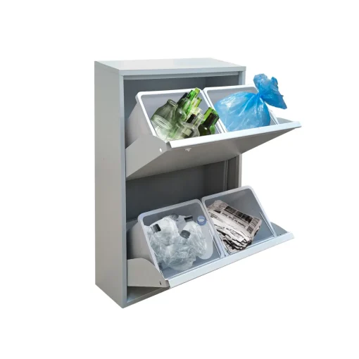 Bissolo Casa Mobili In Resina E Ferro|Mobili In Resina E Ferro<PORTARIFIUTI CM 60X25X92 IN METALLO GRIGIO: vendita online PORTARIFIUTI CM 60X25X92 IN METALLO GRIGIO in offerta