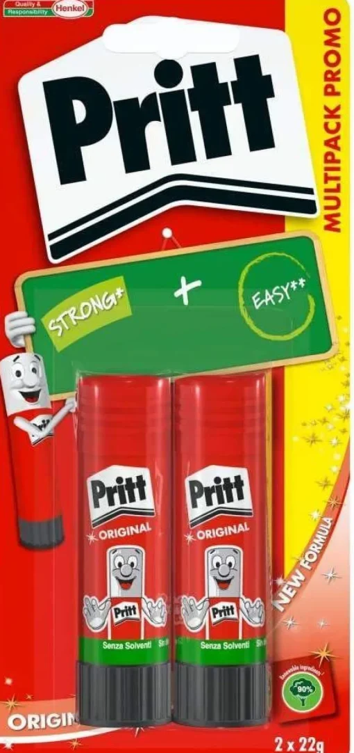 Bissolo Casa Cancelleria Colle<PRITT - CONFEZIONE 2 COLLE STICK 2X22GR: vendita online PRITT - CONFEZIONE 2 COLLE STICK 2X22GR in offerta