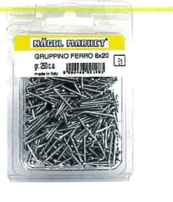 Bissolo Casa Viti, Chiodi E Bulloni<PUNTE GRUPPINO 8X25 G250 E1: vendita online PUNTE GRUPPINO 8X25 G250 E1 in offerta
