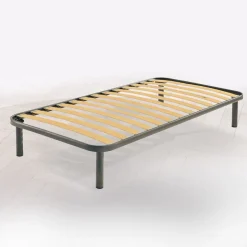 Bissolo Casa Reti Una Piazza E Mezza<RETE 1 PIAZZA E 1/2 120X190 CM IN METALLO NERO CON 13 DOGHE