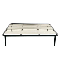 Bissolo Casa Reti Matrimoniali<RETE MATRIMONIALE 160X190 IN METALLO NERO CON 13 DOGHE