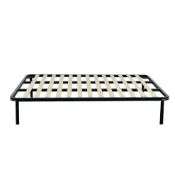 Bissolo Casa Reti Matrimoniali<RETE MATRIMONIALE 160X190 IN METALLO NERO CON 13 DOGHE