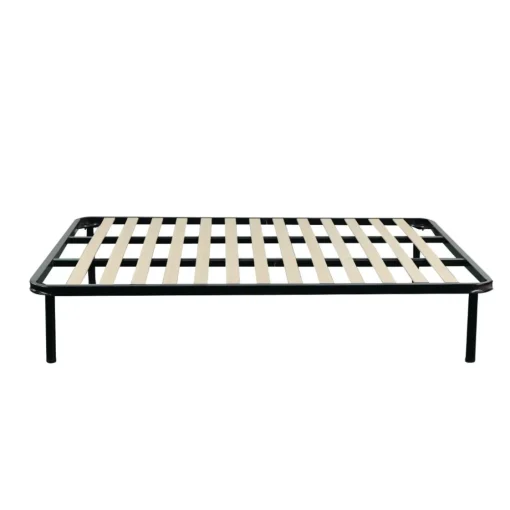 Bissolo Casa Reti Matrimoniali<RETE MATRIMONIALE 160X190 IN METALLO NERO CON 13 DOGHE