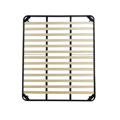 Bissolo Casa Reti Matrimoniali<RETE MATRIMONIALE 160X190 IN METALLO NERO CON 13 DOGHE