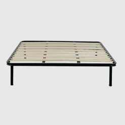 Bissolo Casa Reti Matrimoniali<RETE MATRIMONIALE 160X190 IN METALLO NERO CON 7 DOGHE