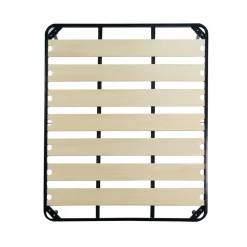 Bissolo Casa Reti Matrimoniali<RETE MATRIMONIALE 160X190 IN METALLO NERO CON 7 DOGHE