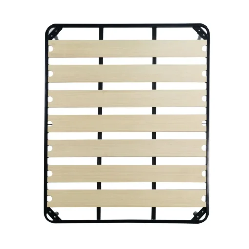 Bissolo Casa Reti Matrimoniali<RETE MATRIMONIALE 160X190 IN METALLO NERO CON 7 DOGHE