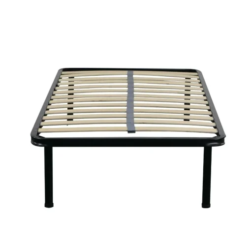 Bissolo Casa Reti Singole<RETE SINGOLA 80X190 IN METALLO NERO CON 13 DOGHE