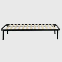 Bissolo Casa Reti Singole<RETE SINGOLA 80X190 IN METALLO NERO CON 13 DOGHE