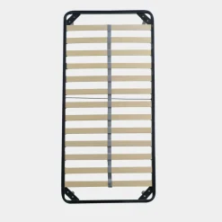 Bissolo Casa Reti Singole<RETE SINGOLA 80X190 IN METALLO NERO CON 13 DOGHE