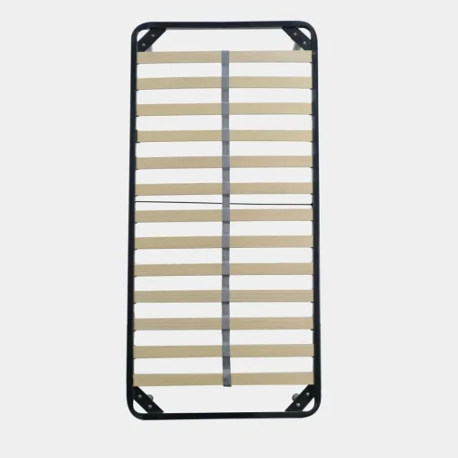 Bissolo Casa Reti Singole<RETE SINGOLA 80X190 IN METALLO NERO CON 13 DOGHE