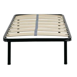 Bissolo Casa Reti Singole<RETE SINGOLA 80X190 IN METALLO NERO CON 7 DOGHE