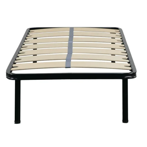 Bissolo Casa Reti Singole<RETE SINGOLA 80X190 IN METALLO NERO CON 7 DOGHE